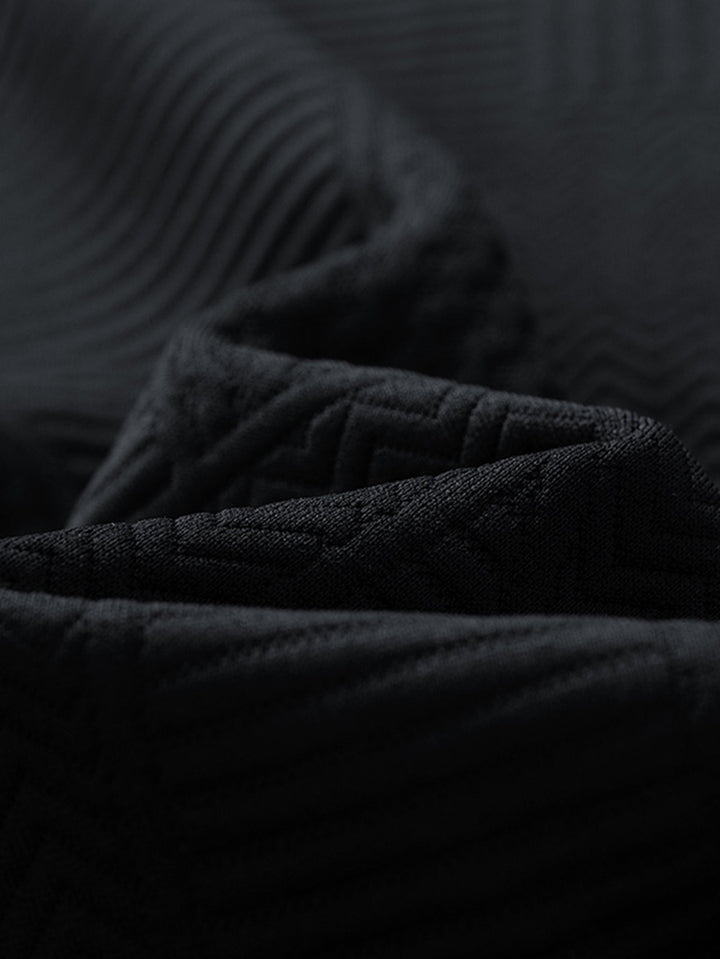 Relax Fit Geometric Jacquard Sweatshirt