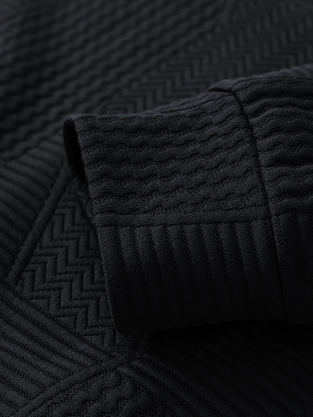 Relax Fit Geometric Jacquard Sweatshirt