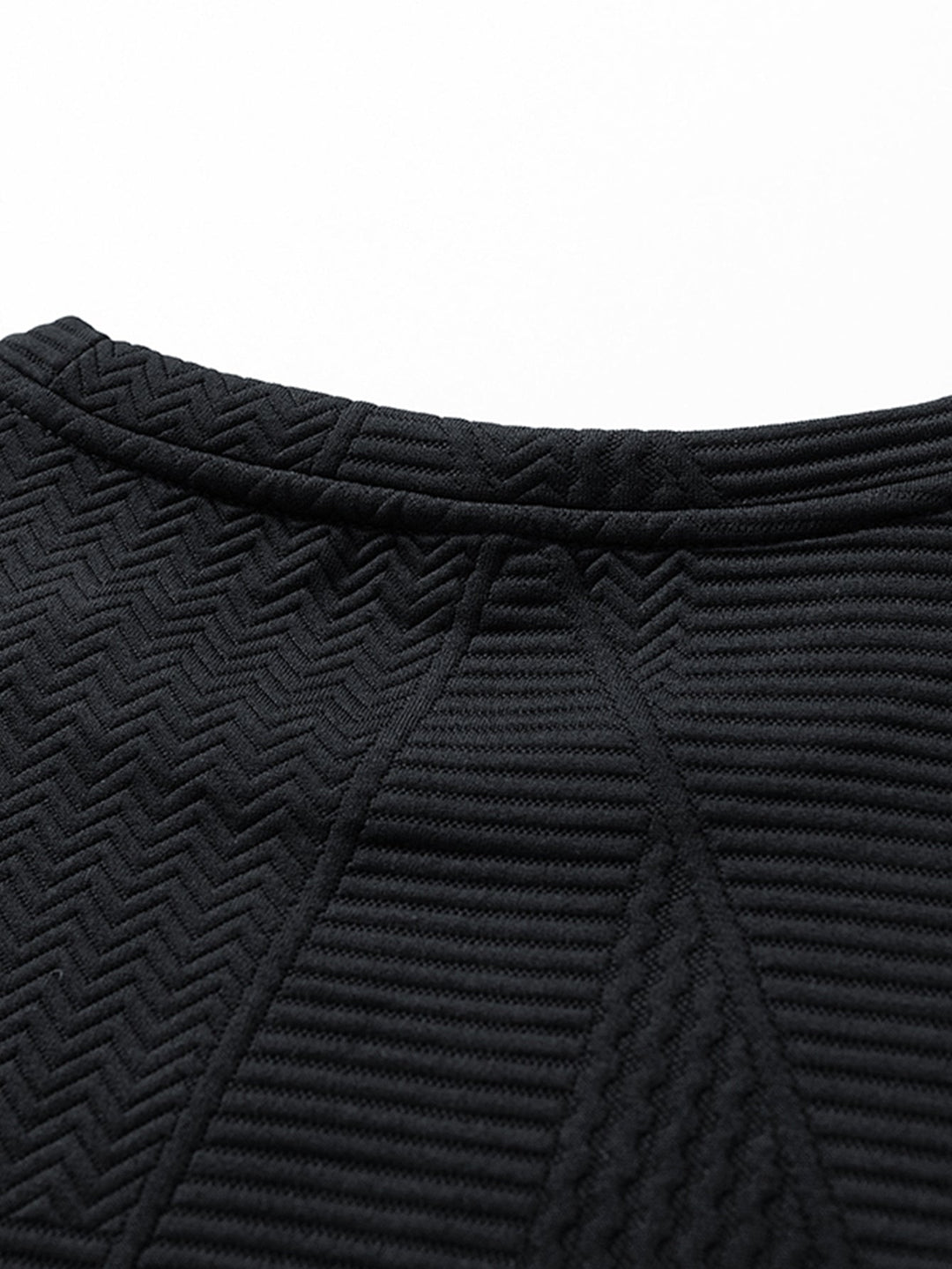 Relax Fit Geometric Jacquard Sweatshirt