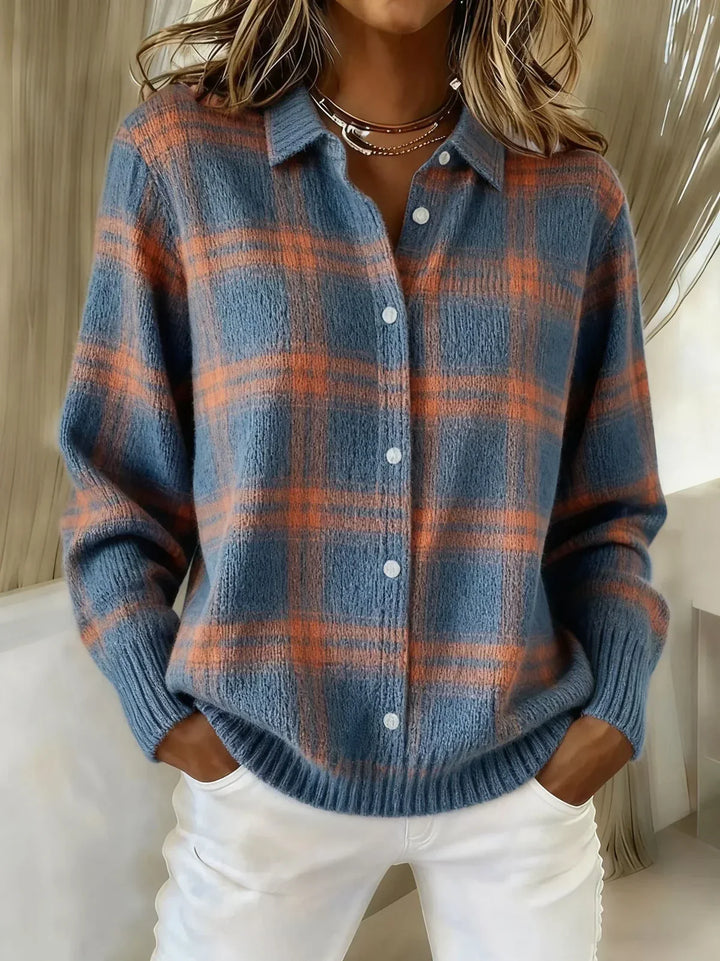 Anna™ | Soft Knit Check Cardigan