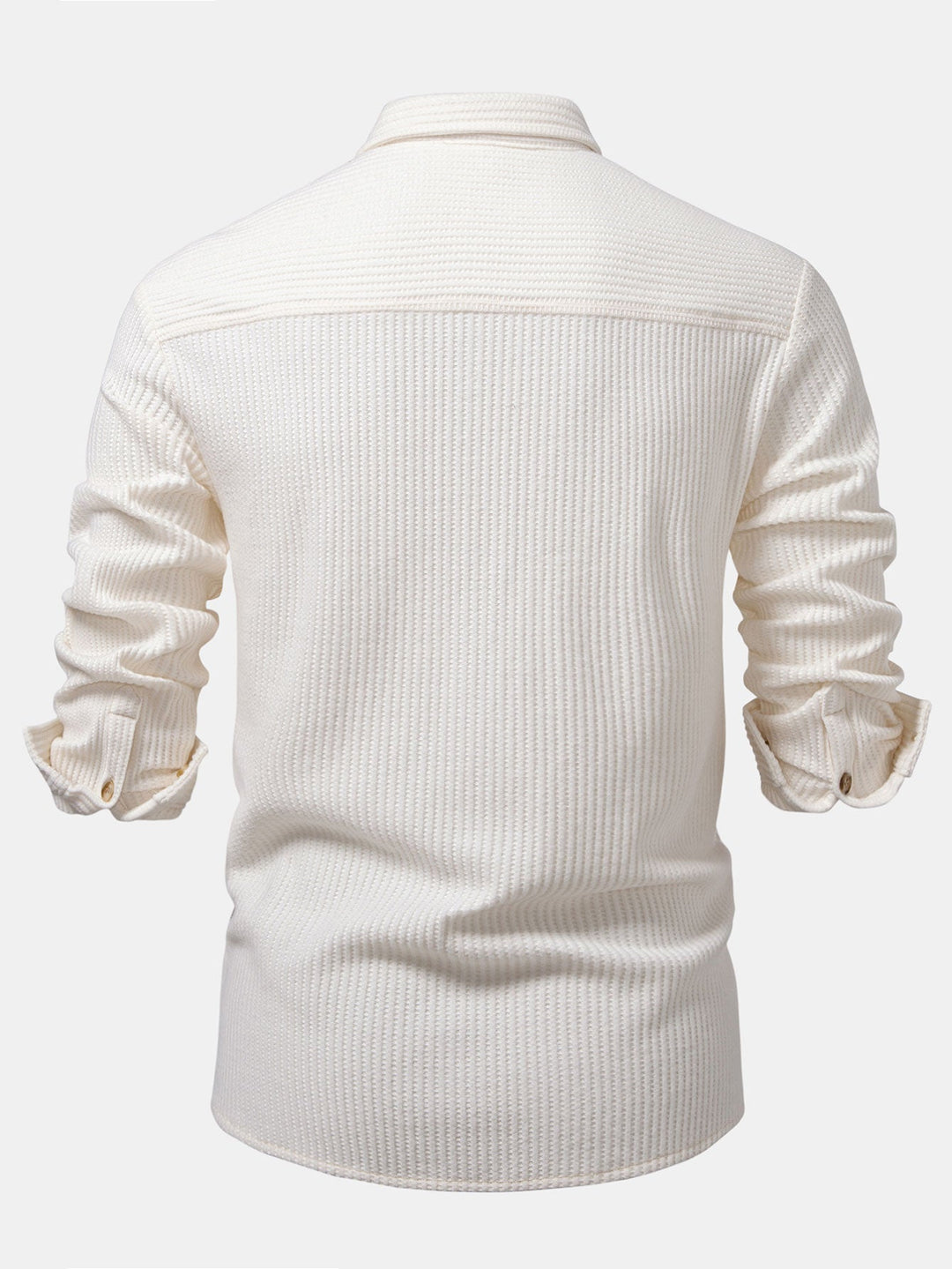 Long Sleeved Waffle Button Up Shirt