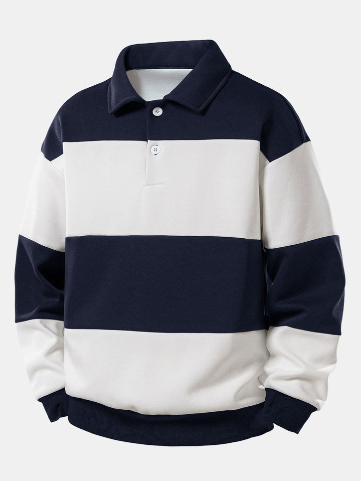 Relax Fit Color Block Polo sweatshirt