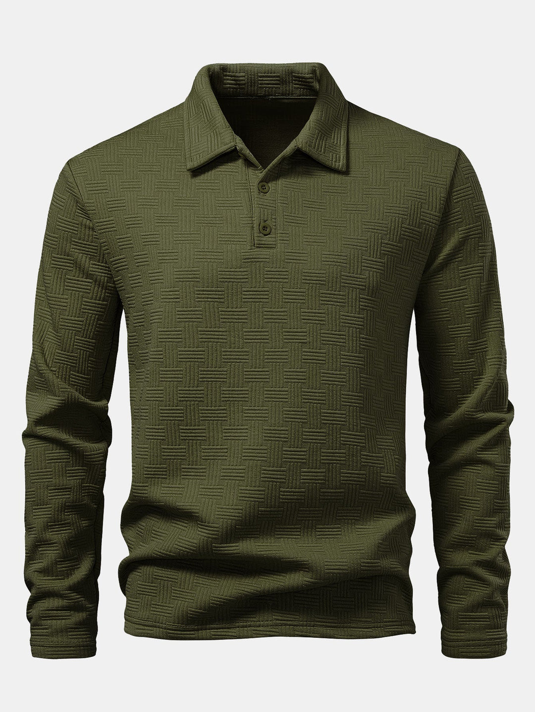Long Sleeve Stripe Polo Shirt