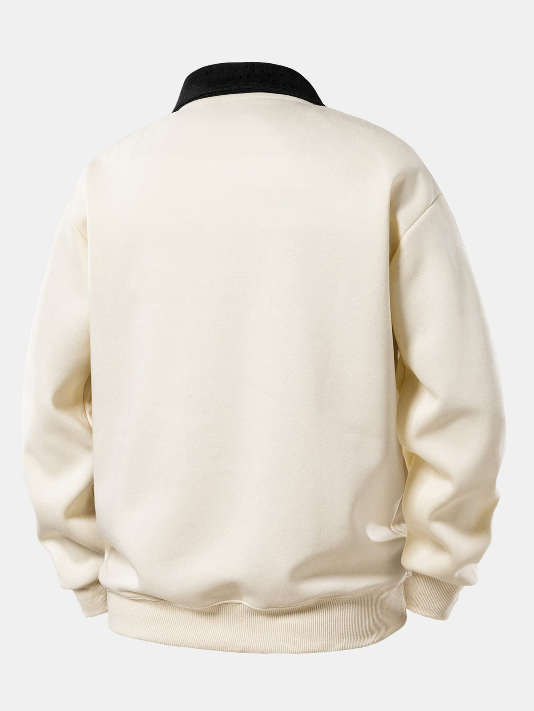 Relax Fit Contrast Polo Sweatshirt