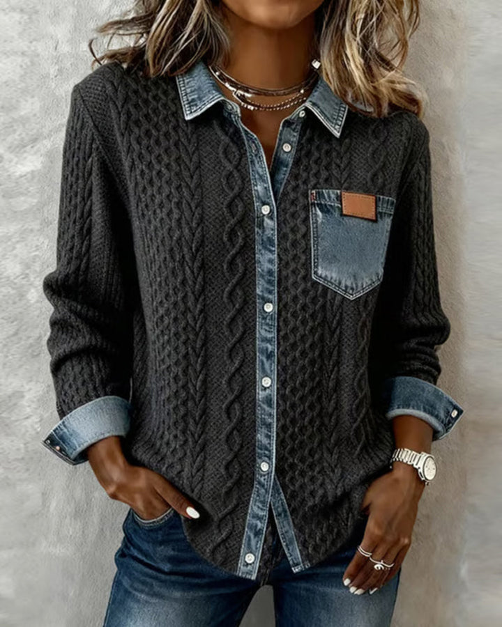 Juliane | Denim Patchwork Shirt