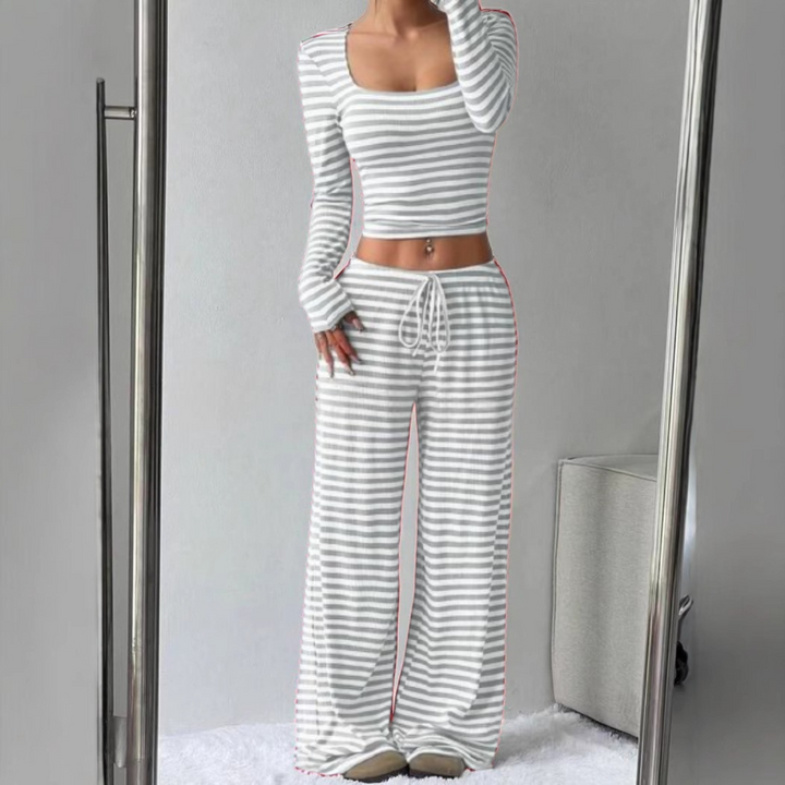 JANA™ - Relaxed Fit Crop Top and Pants Lounge Set