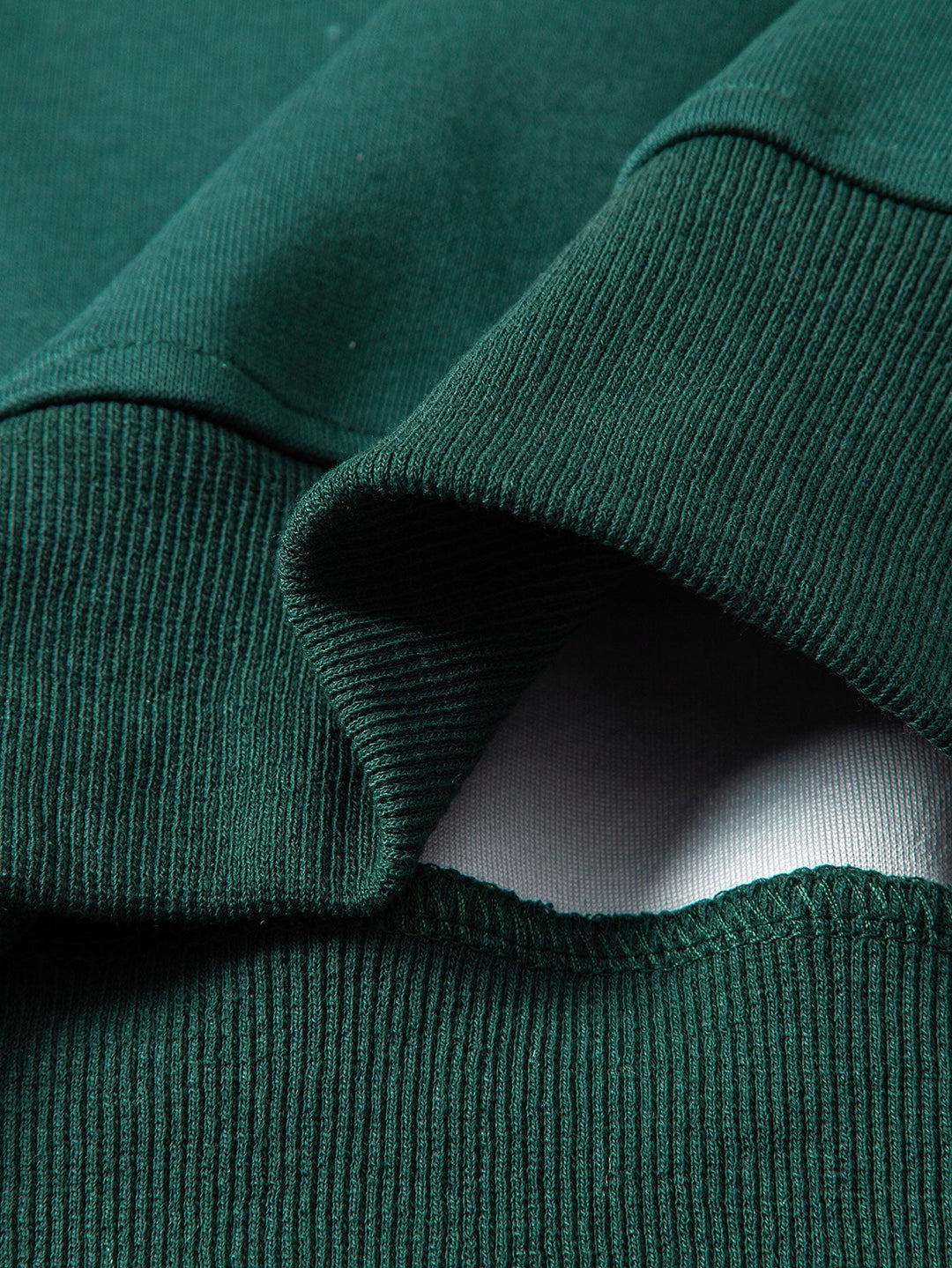 Relax Fit Contrast Zipper Polo Sweatshirt