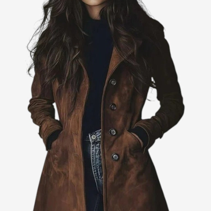 Sygrid™ | Elegant Long Coat for Timeless Warmth & Style
