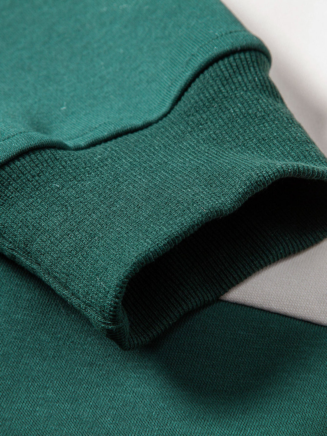 Relax Fit Contrast Zipper Polo Sweatshirt