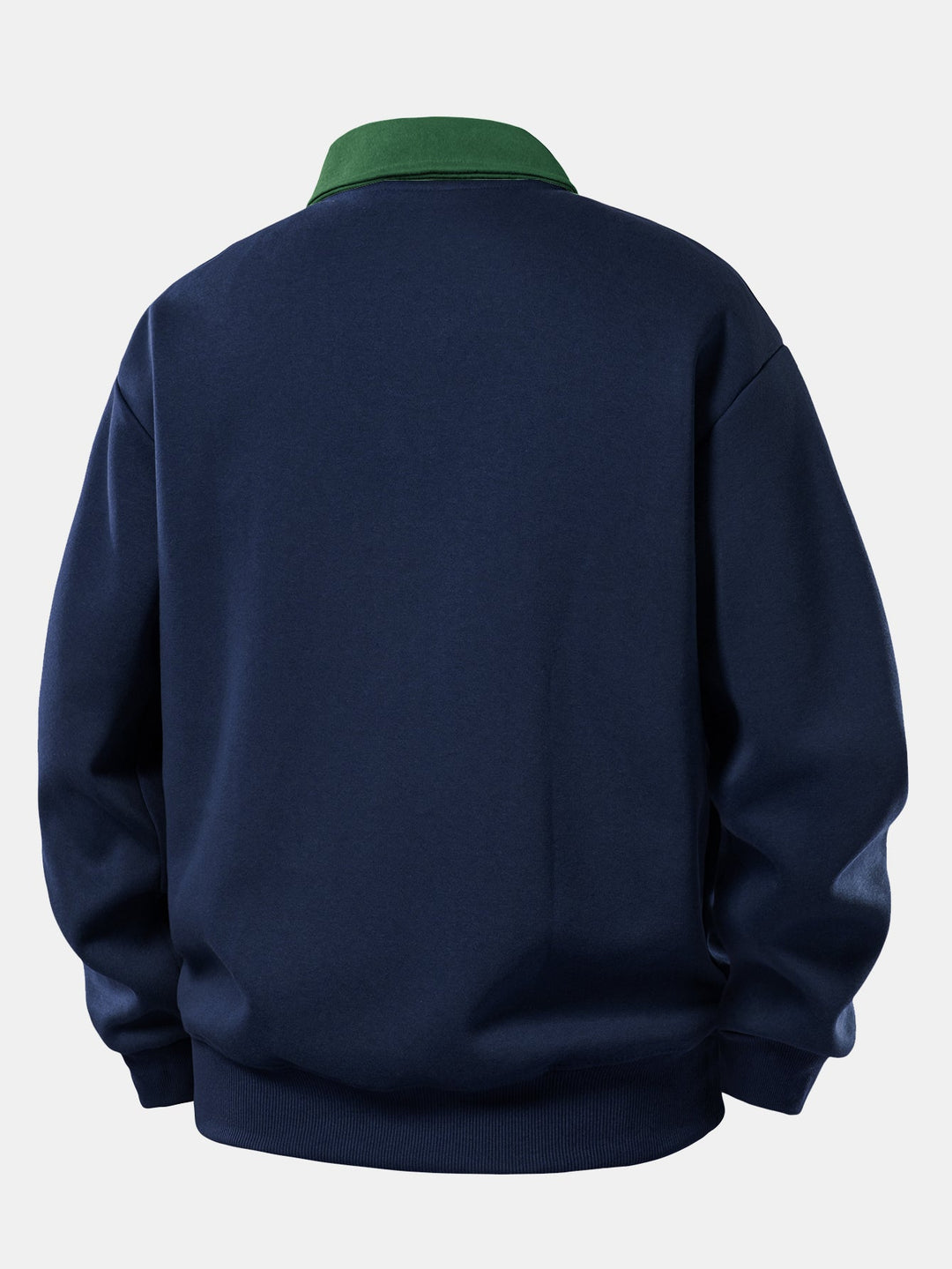 Relax Fit Contrast Polo Sweatshirt
