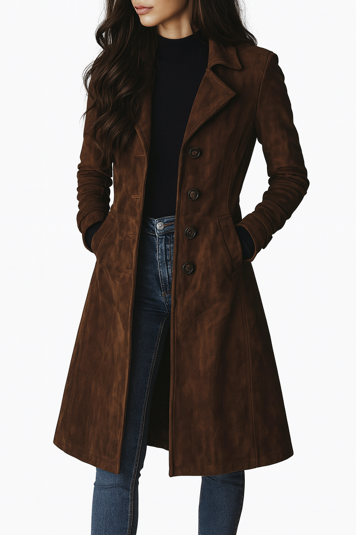 Sygrid™ | Elegant Long Coat for Timeless Warmth & Style
