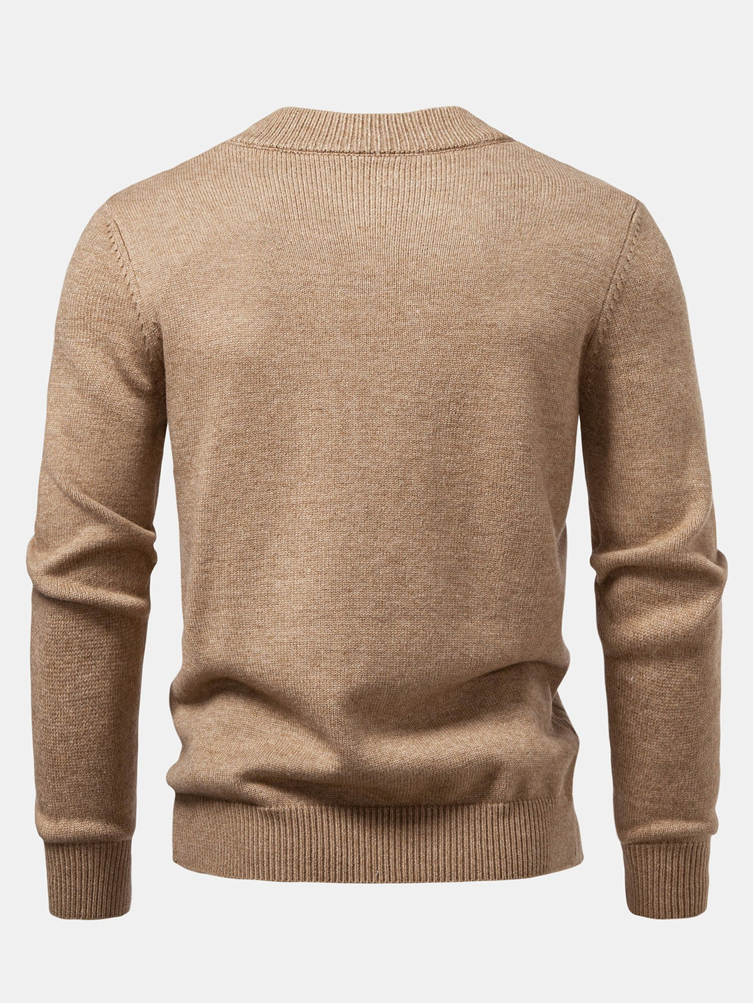 Heavyweight Geometric Jacquard Mock Neck Sweater