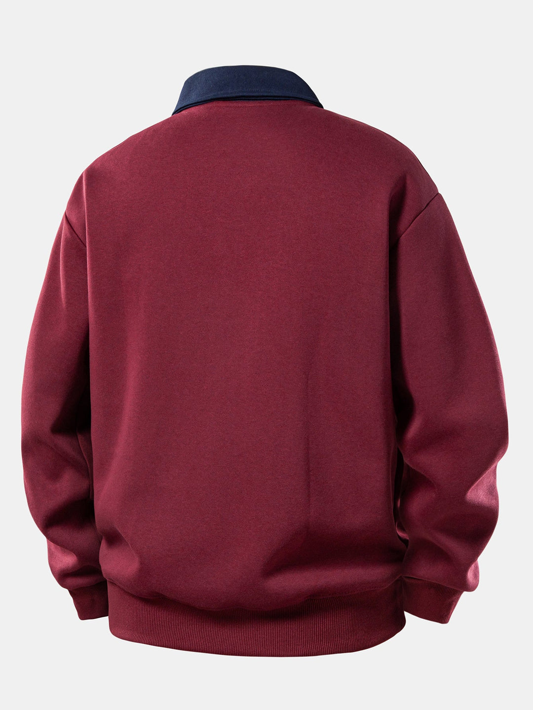Relax Fit Contrast Polo Sweatshirt