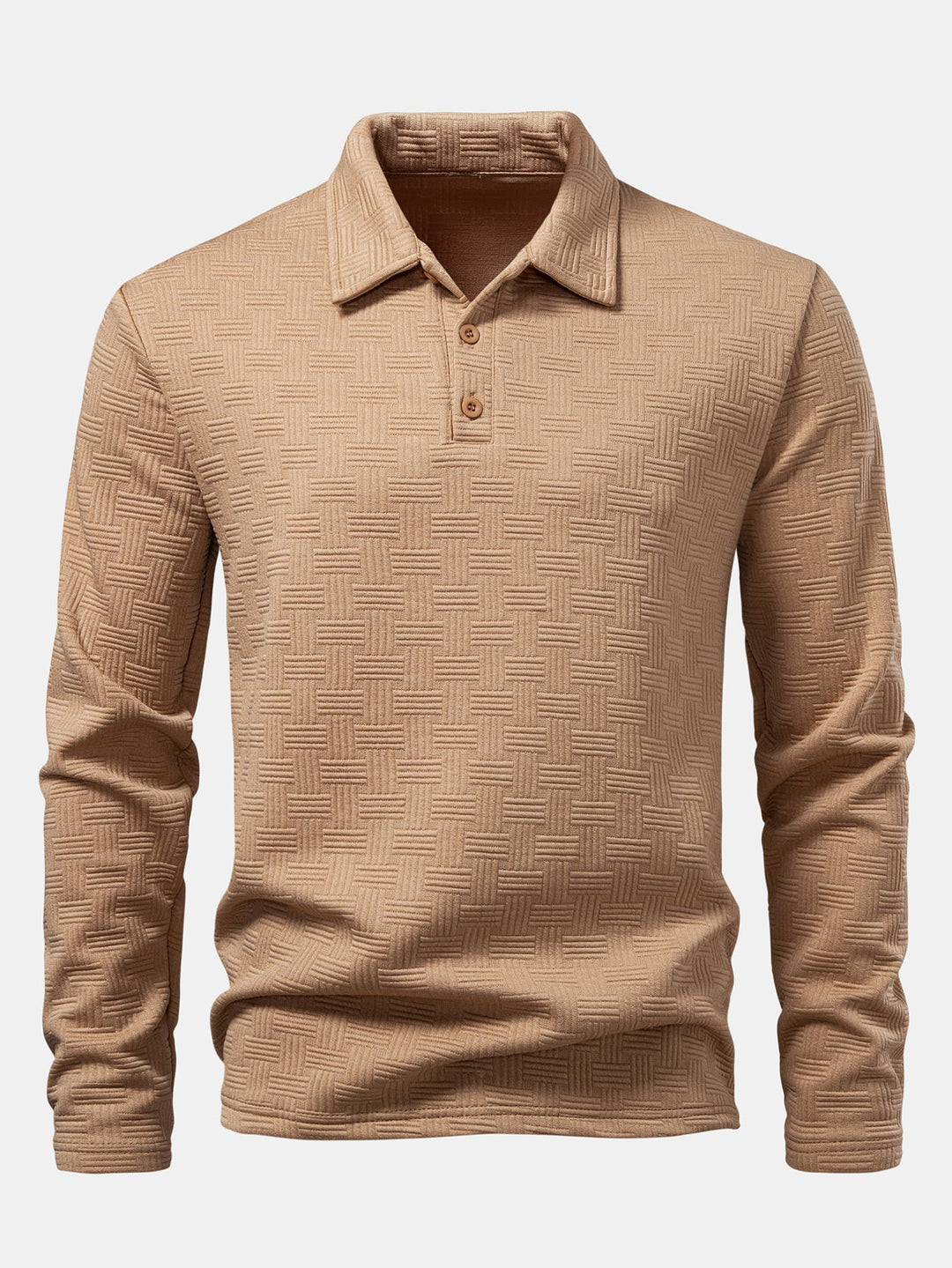 Long Sleeve Stripe Polo Shirt