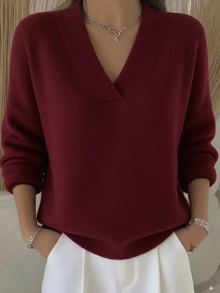 Faye | Relaxed V-Neck Sweater