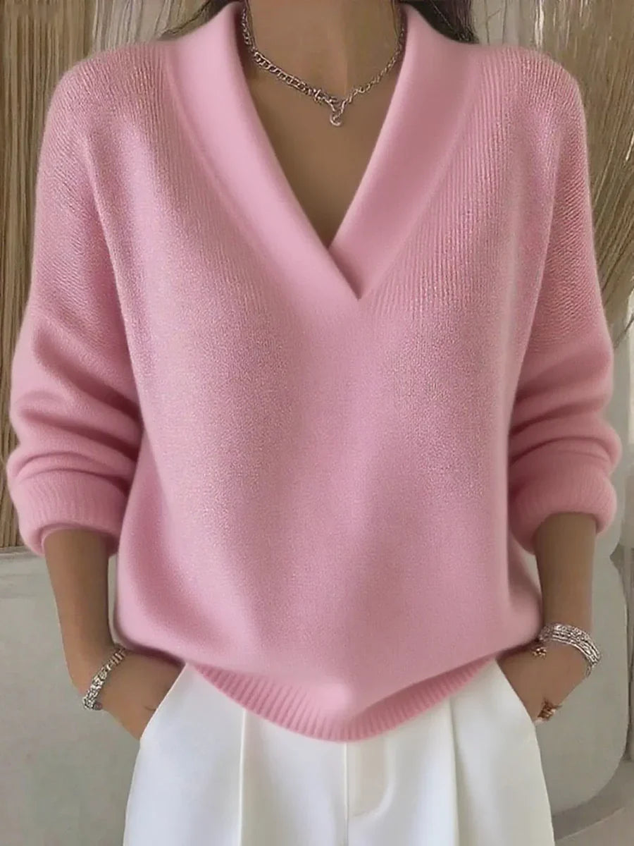 Faye | Relaxed V-Neck Sweater