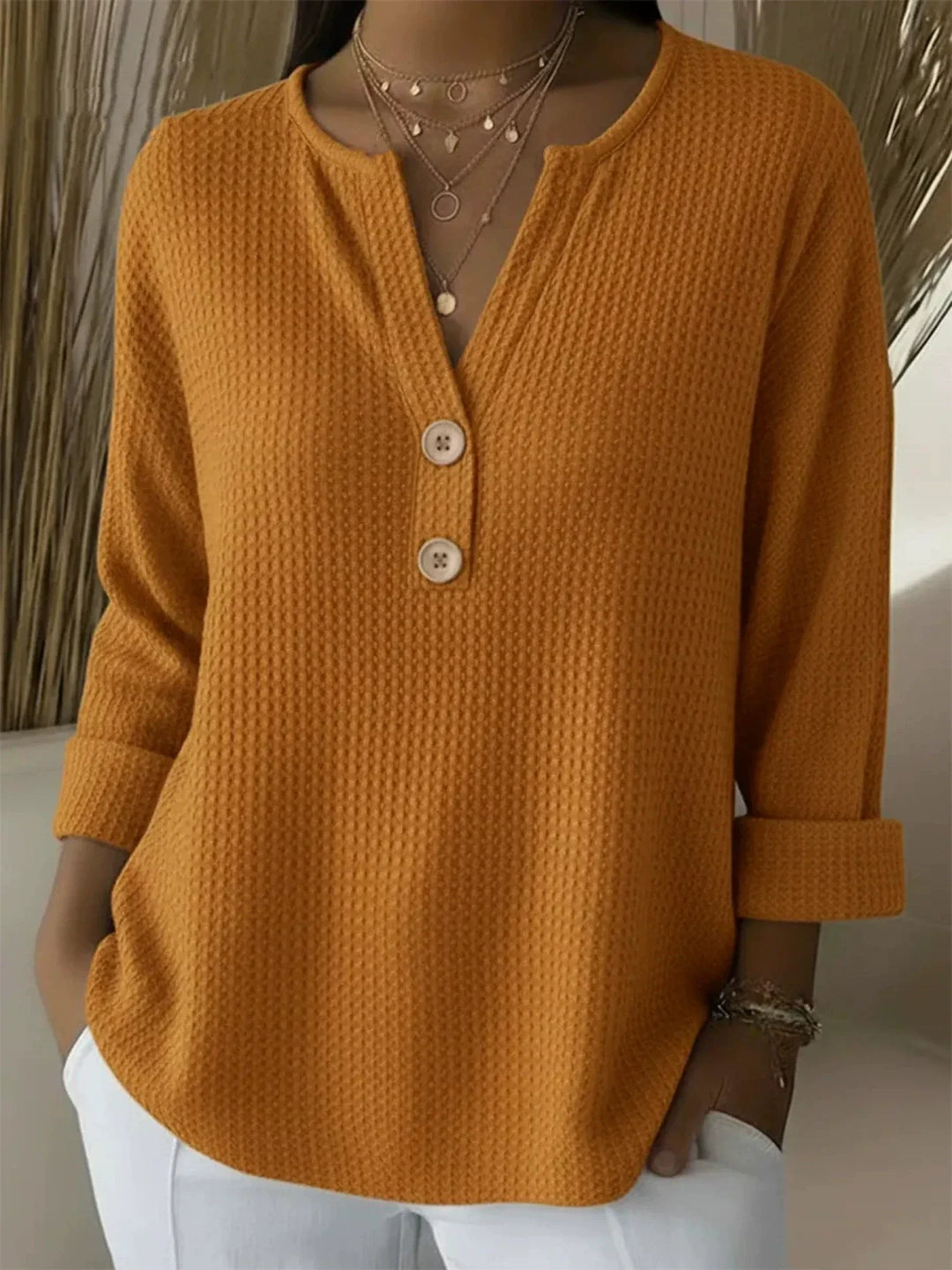 Mirabelle | Textured Button Sweater
