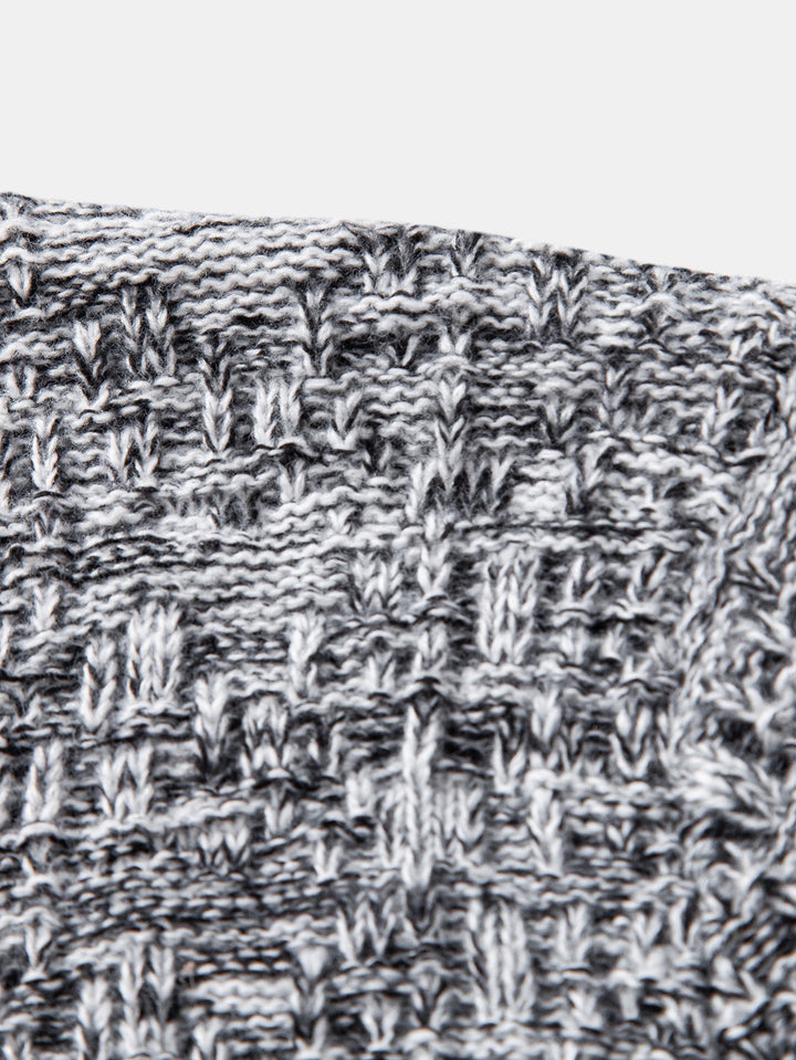 Contrast Crew Neck Knit Sweater