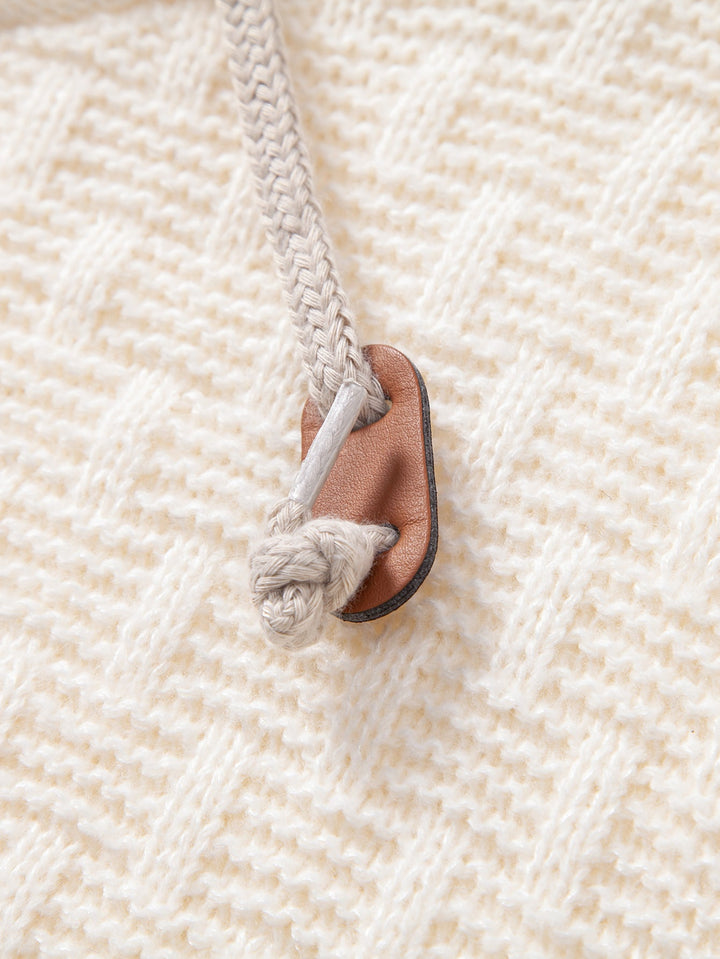 Color Block texture Hooded Sweater