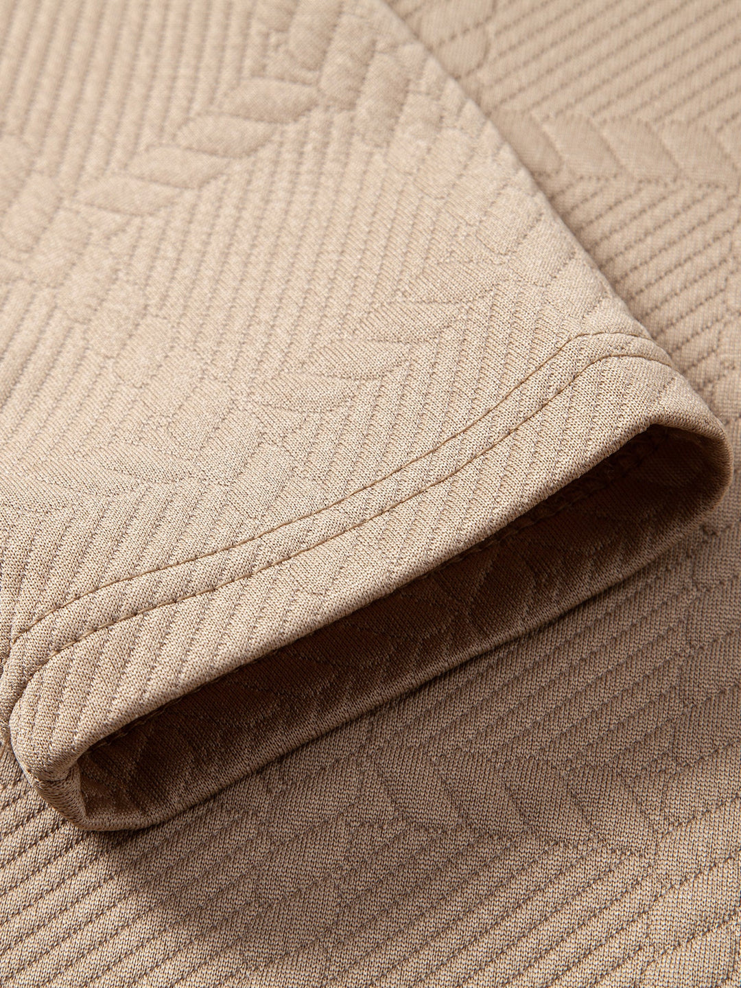 Long Sleeve Plaid Jacquard Polo Shirt