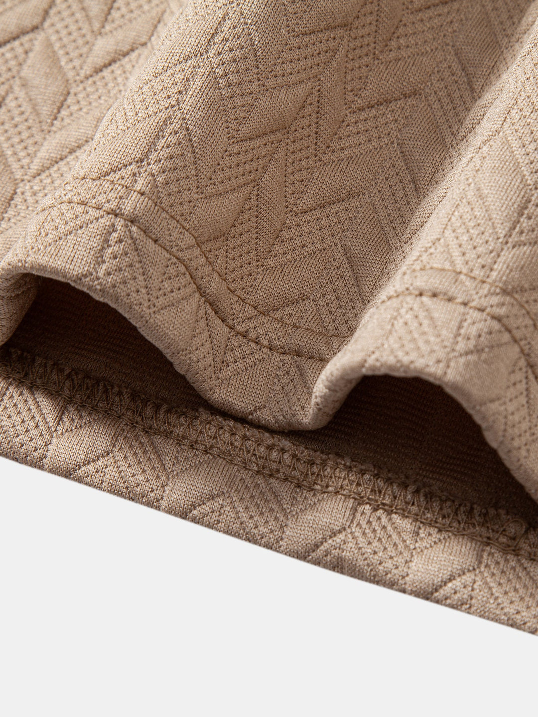 Long Sleeve Wave Jacquard Polo Shirt