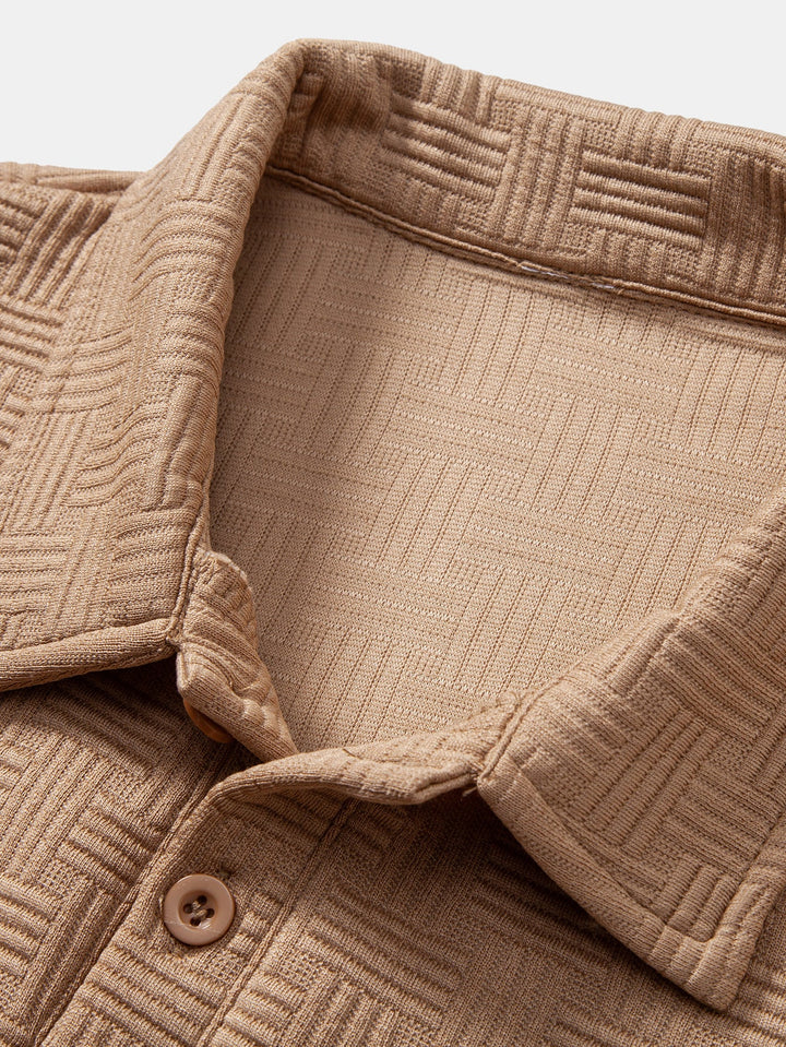 Long Sleeve Stripe Polo Shirt