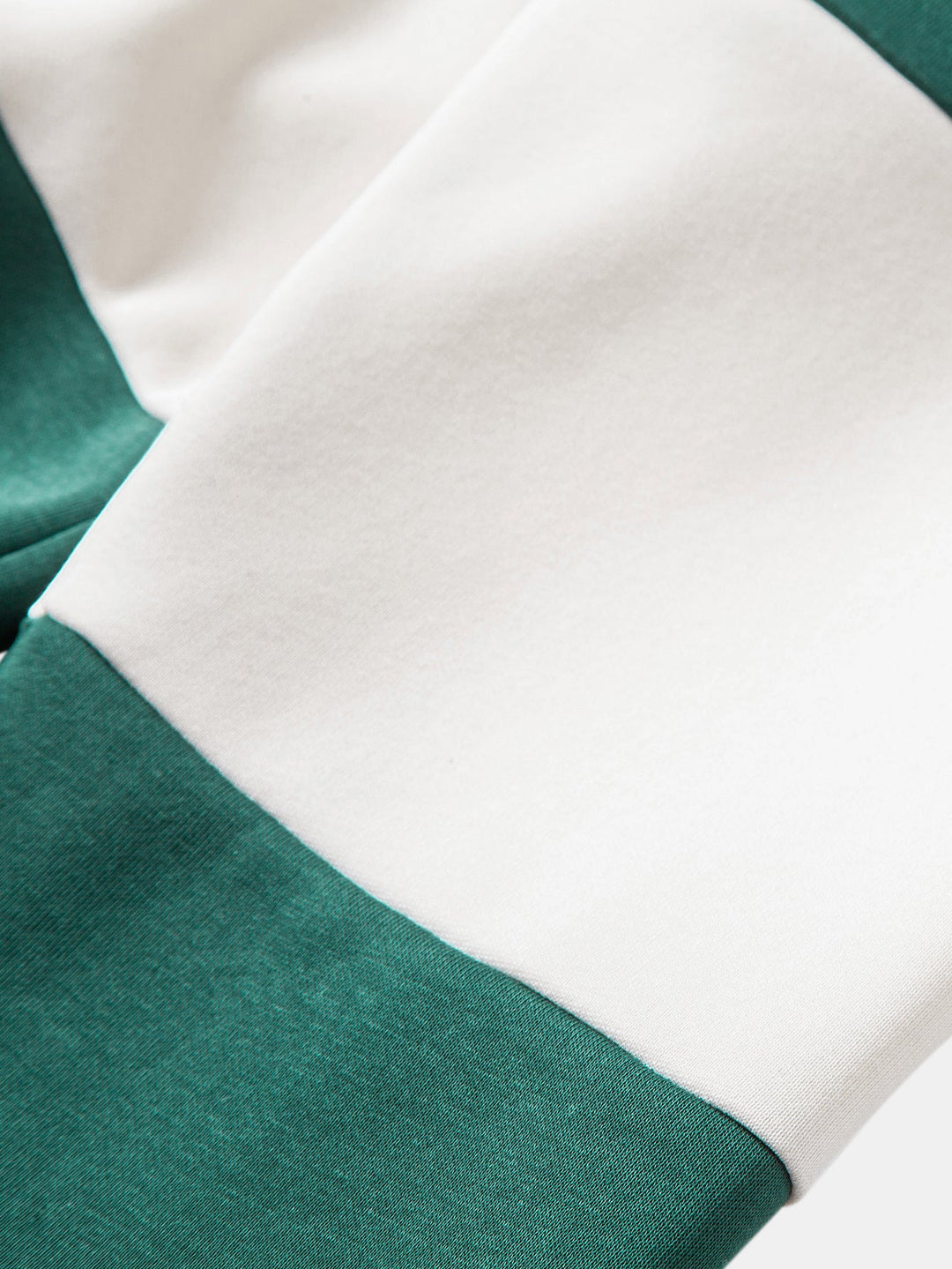 Relax Fit Color Block Polo Collar Sweatshirt