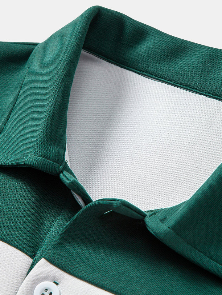 Relax Fit Color Block Polo sweatshirt