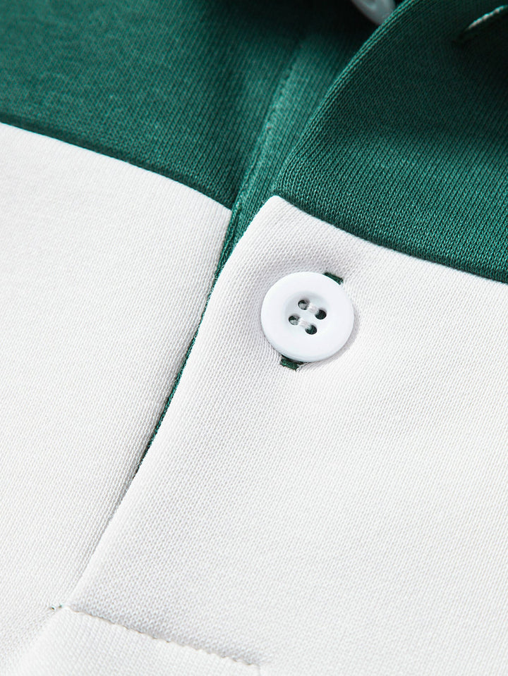 Relax Fit Color Block Polo sweatshirt