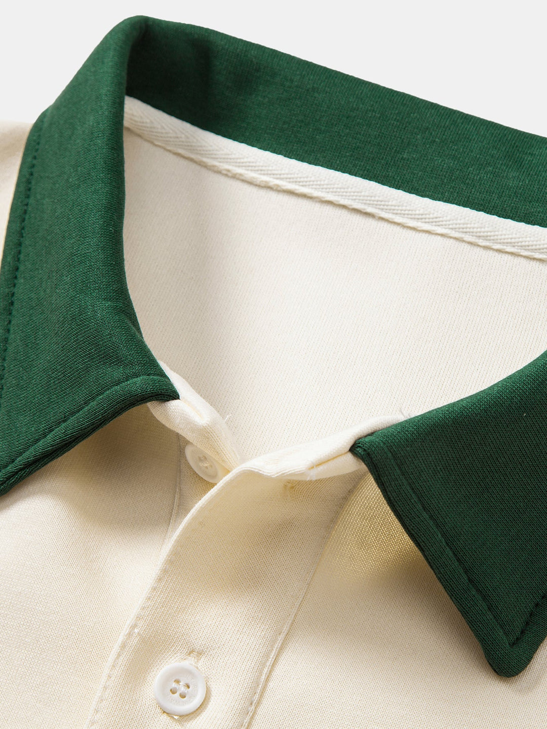 Relax Fit Contrast Polo Sweatshirt