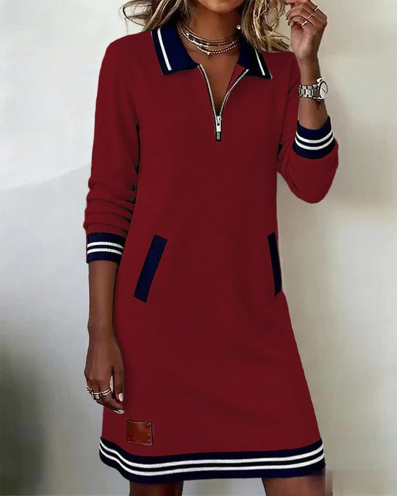 Sylvie | Chic Long-Sleeve Cotton Dress