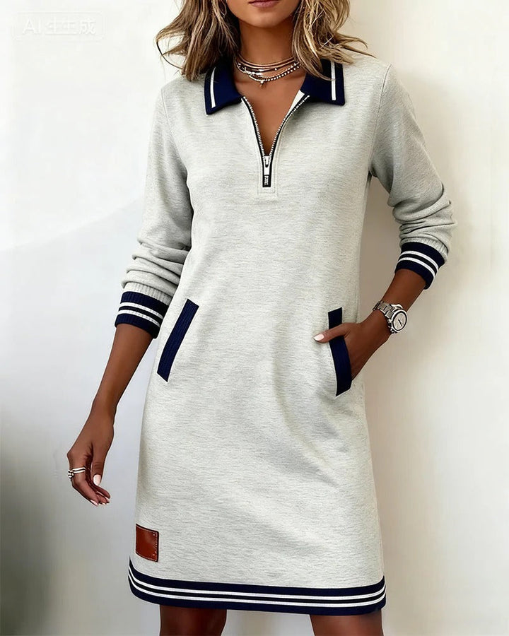 Sylvie | Chic Long-Sleeve Cotton Dress