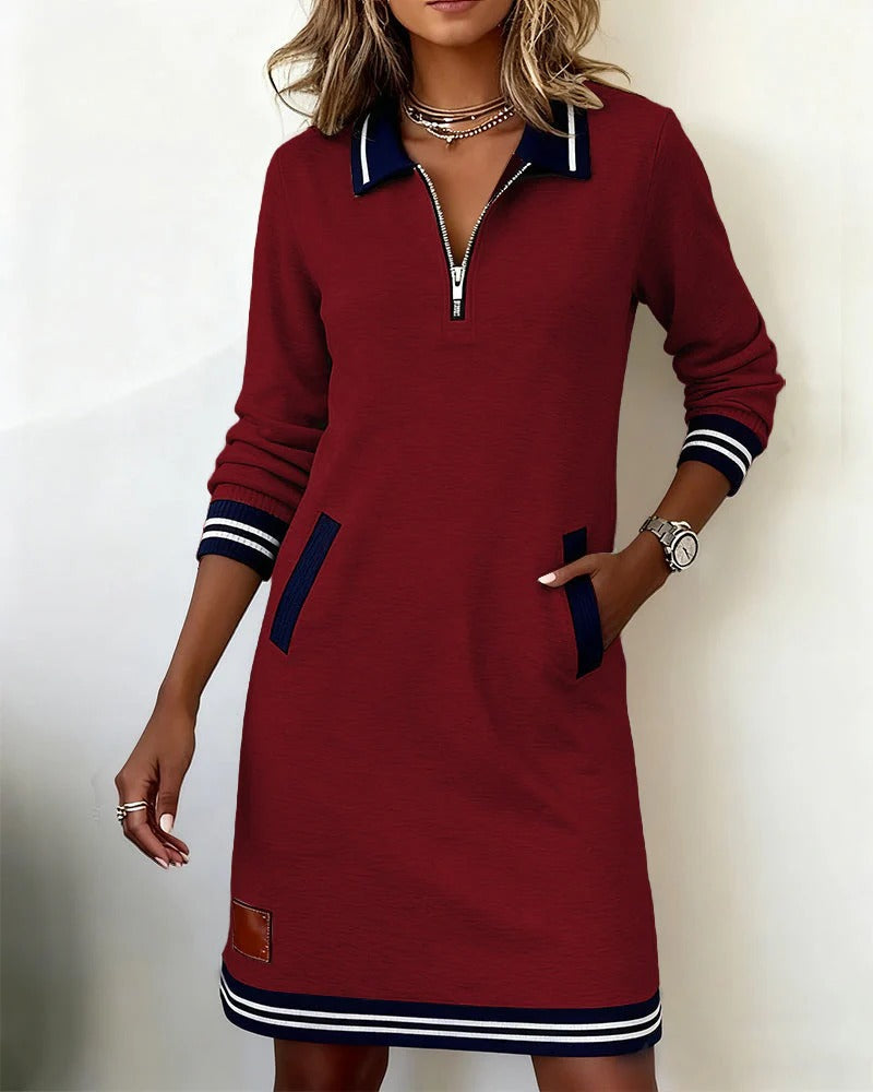 Sylvie | Chic Long-Sleeve Cotton Dress